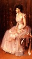Porträt einer Dame in Rosa William Merritt Chase
